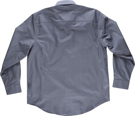 Langarmhemd, zwei Brusttaschen mit Brieftaschen 100% Cotton Grey