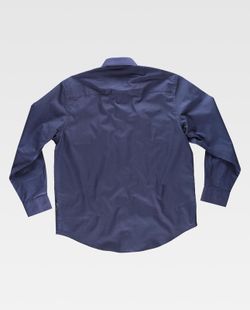 Langarmhemd, zwei Brusttaschen mit Brieftaschen aus 100% Navy Cotton