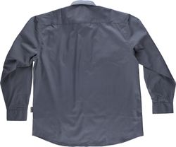 Langarmhemd, zwei Brusttaschen mit Brieftaschen Grau