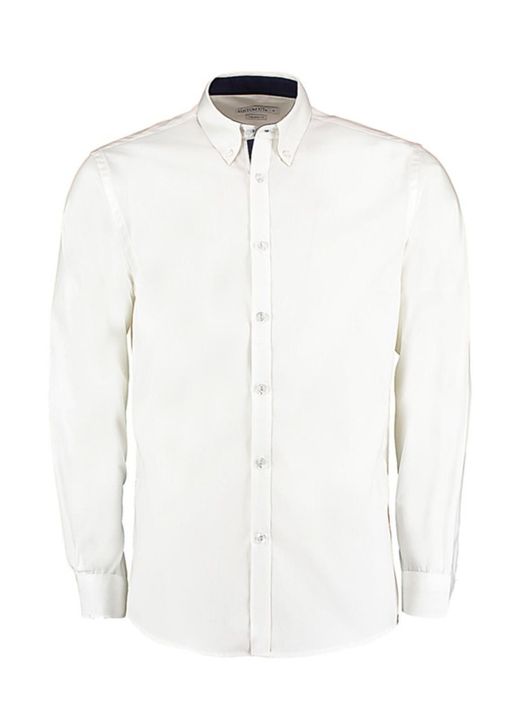 Camisa Manga Larga Oxford en Contraste