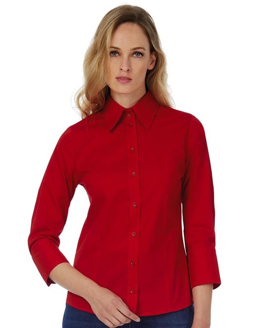 Milano / Frauen Popeline Shirt 3/4 Ärmel