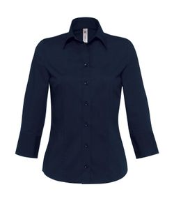 Camicia Milano / donna in popeline manica 3/4