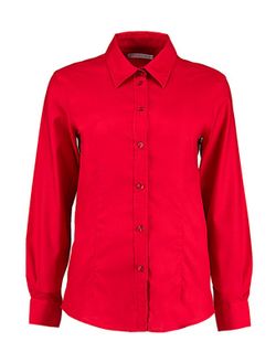 Camisa Oxford Workwear manga larga mujer entallada