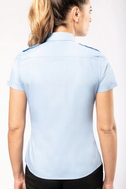 Kurzärmeliges Pilotenhemd für Damen