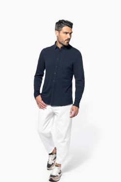 Langarm Piqué Shirt