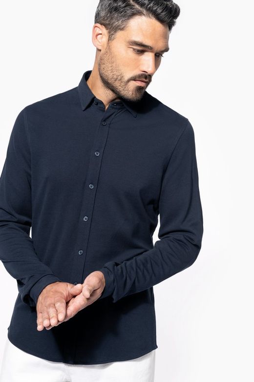 Langarm Piqué Shirt