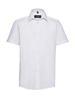 Camisa popelin manga corta hombre