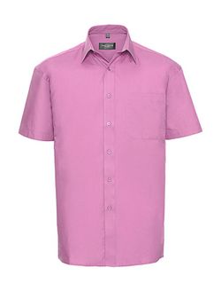 Camisa popelin manga corta hombre