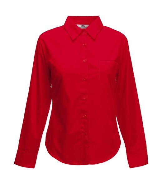 Camicia in popelin manica lunga donna