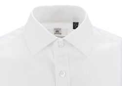Elastane Popeline Shirt Schwarze Krawatte LSL / Herren Shirt