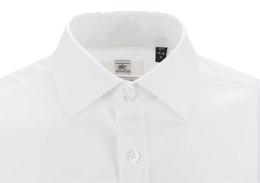 Elastane Popeline Shirt Schwarze Krawatte LSL / Herren Shirt