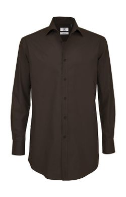 Elastane Popeline Shirt Schwarze Krawatte LSL / Herren Shirt