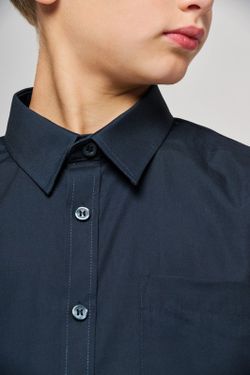 CAMICIA DI POPELINE A MANICHE CORTE BAMBINO