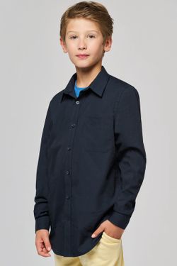 CAMICIA DI POPELINE A MANICHE CORTE BAMBINO