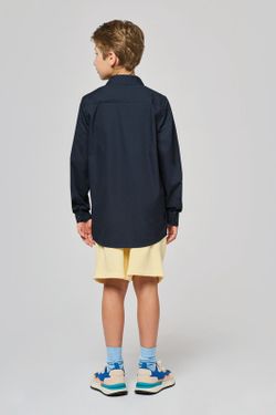 CAMICIA DI POPELINE A MANICHE CORTE BAMBINO