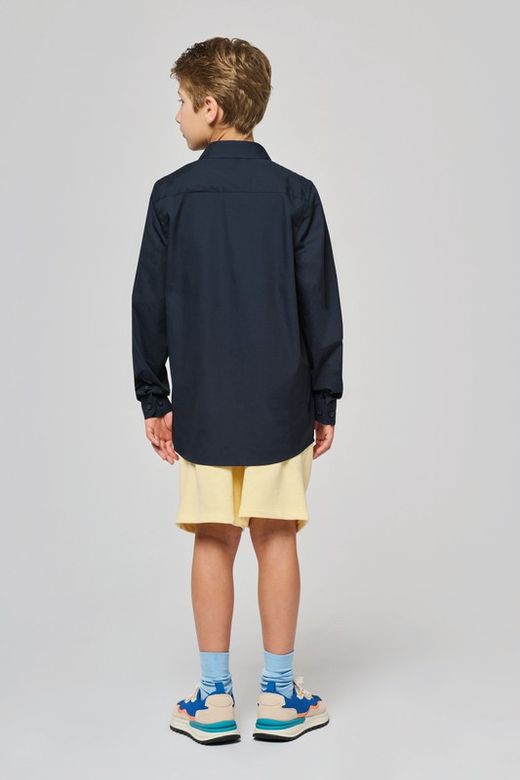 CAMICIA DI POPELINE A MANICHE CORTE BAMBINO