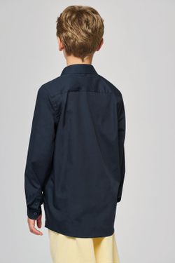 CAMICIA DI POPELINE A MANICHE CORTE BAMBINO