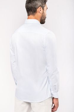 Camisa Popelina Manga Larga Hombre