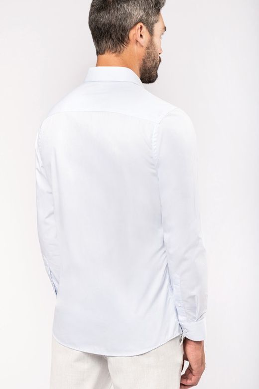 Camisa Popelina Manga Larga Hombre