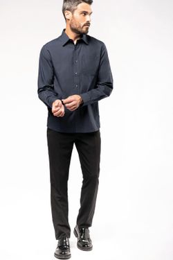 LANGHÜLLIGES POPLIN-SHIRT FÜR MÄNNER