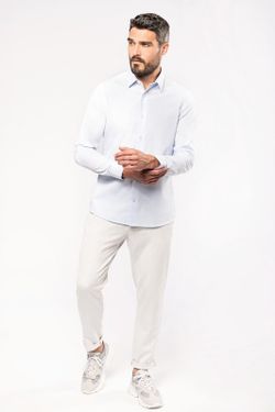 Camisa Popelina Manga Larga Hombre