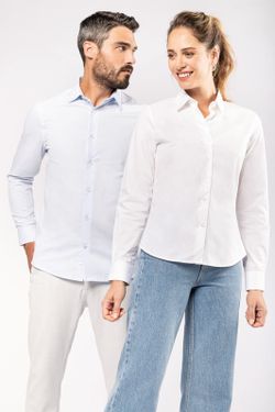 Camisa Popelina Manga Larga Hombre