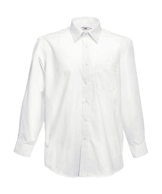 Camisa popeline manga longa homem