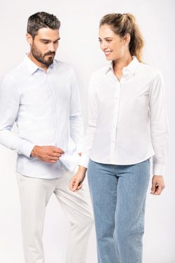 Camisa Popelina Manga Larga Hombre