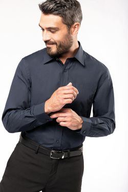 LANGHÜLLIGES POPLIN-SHIRT FÜR MÄNNER