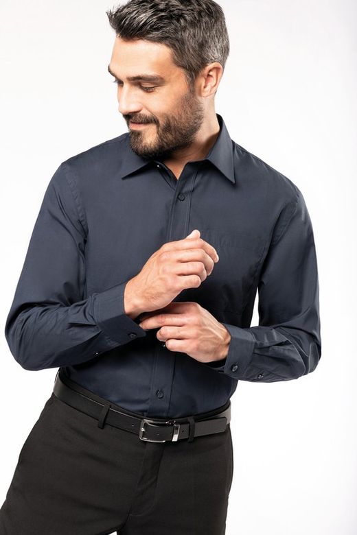 LANGHÜLLIGES POPLIN-SHIRT FÜR MÄNNER