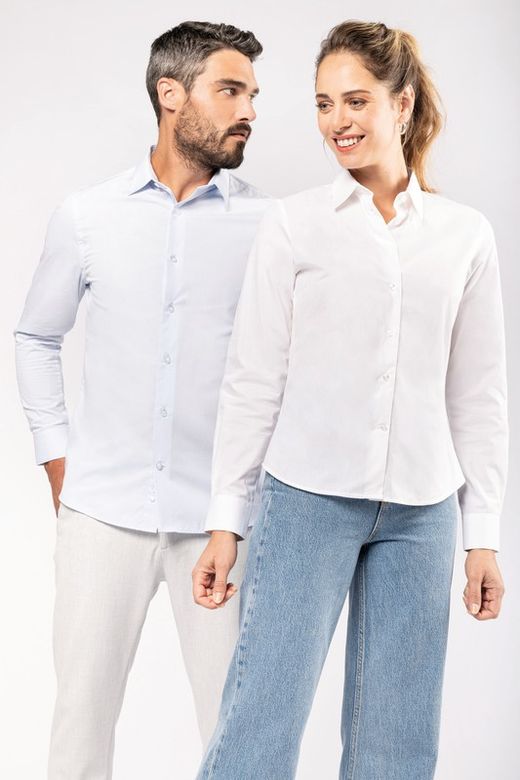 Langarm Popeline Shirt Frau
