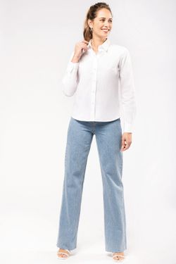 Langarm Popeline Shirt Frau