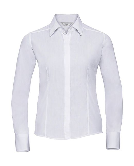 Camicia in popeline manica lunga donna