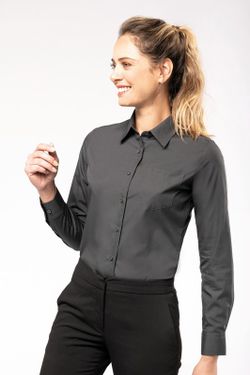 POPLIN-SHIRT MIT LANGEN ÄRMELN FÜR FRAUEN