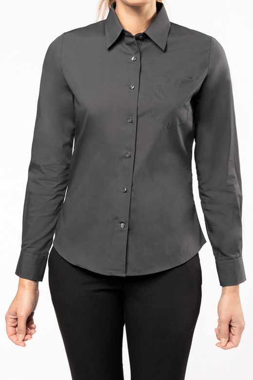 POPLIN-SHIRT MIT LANGEN ÄRMELN FÜR FRAUEN