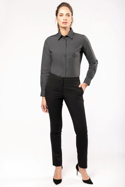 POPLIN-SHIRT MIT LANGEN ÄRMELN FÜR FRAUEN