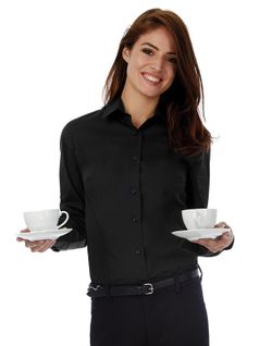 Smart Popeline Shirt LSL / Frauen