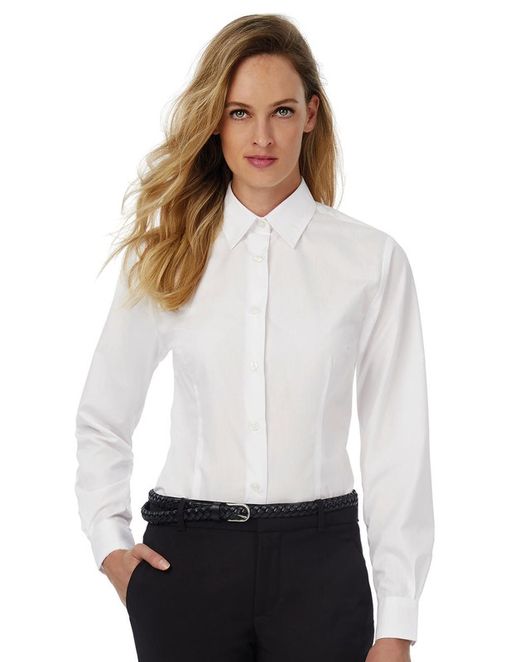 Smart Popeline Shirt LSL / Frauen