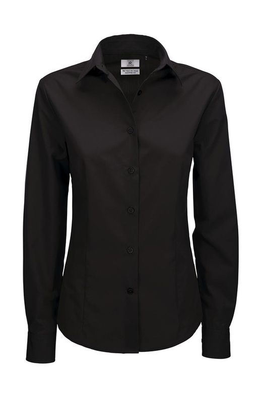 Smart Popeline Shirt LSL / Frauen