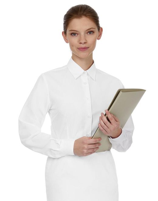 Smart Popeline Shirt LSL / Frauen