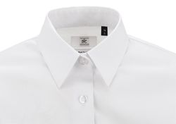 Stretch Popeline Shirt Black Tie LSL / Frauen