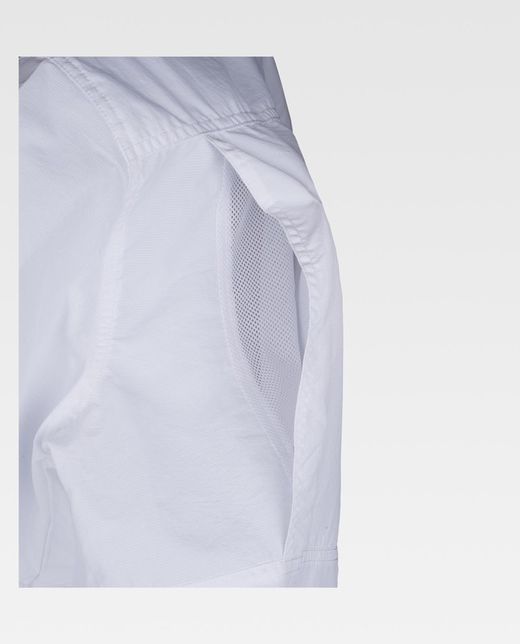 Safari Multi-Pocket Kurzarmhemd Weiß