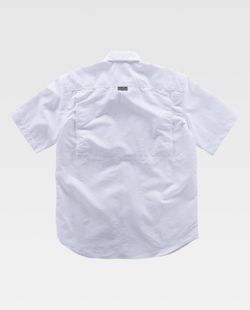 Safari Multi-Pocket Kurzarmhemd Weiß