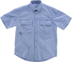 Camisa Safari manga corta Celeste