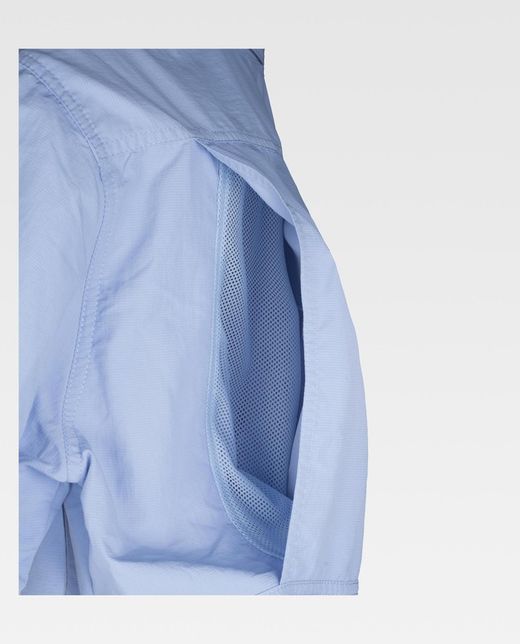 Safari Kurzarm Celeste mit mehreren Taschen