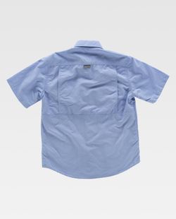 Safari Kurzarm Celeste mit mehreren Taschen