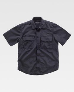 Chemise Homme Manches Courtes Cargo - Poches Multiples - Tissu Flexible - Style Safari Pêche Travail