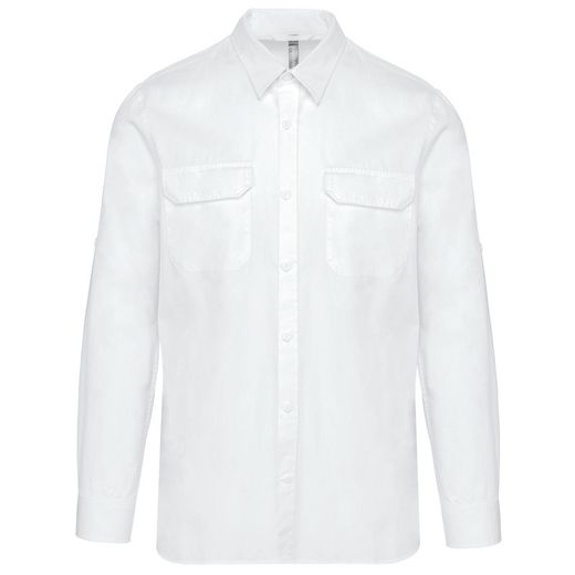 Herren Langarm Safari Shirt