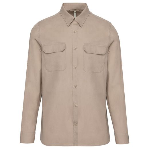 Herren Langarm Safari Shirt