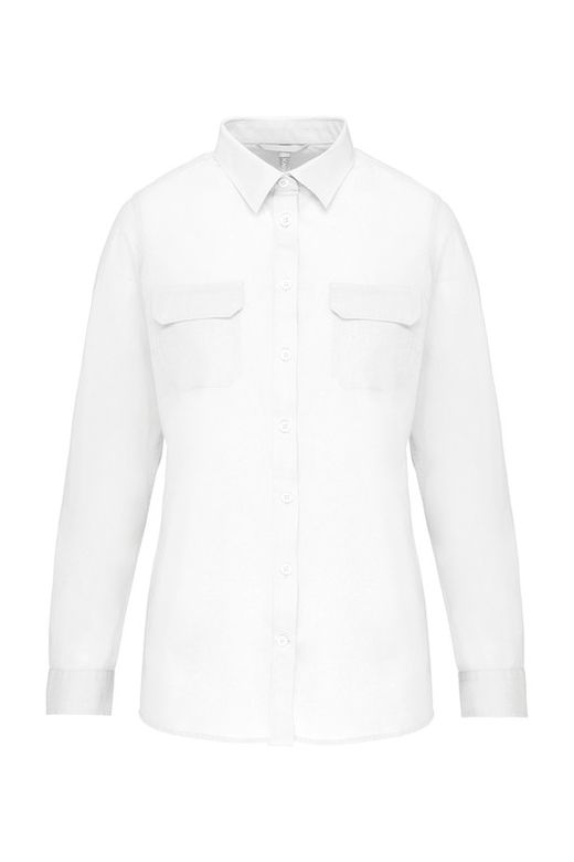 Damen Langarm Safari Shirt